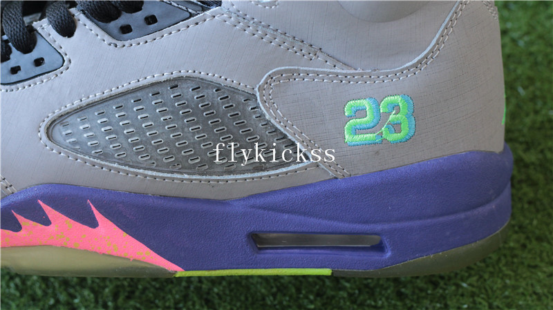 Authentic Air Jordan 5 Retro Bel Air Grey Black Purple